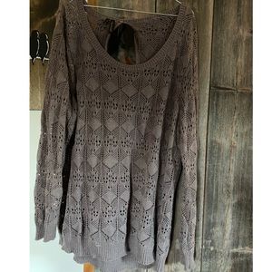 Beautiful Knitted Sweater with a Keyhole Back